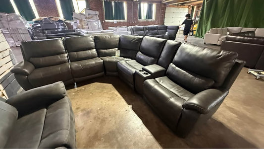 Wylder 6pc Power Reclining Sectional Leather